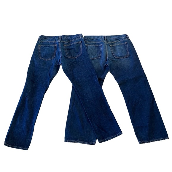 Old Navy Dark Denim Jeans Mens Sz 33x30 Straight Slim Bundle 100% Cotton - Picture 9 of 12